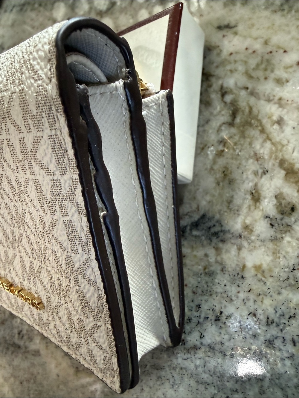 Michael Kors Signature Logo Compact Wallet - Picture 3 of 8